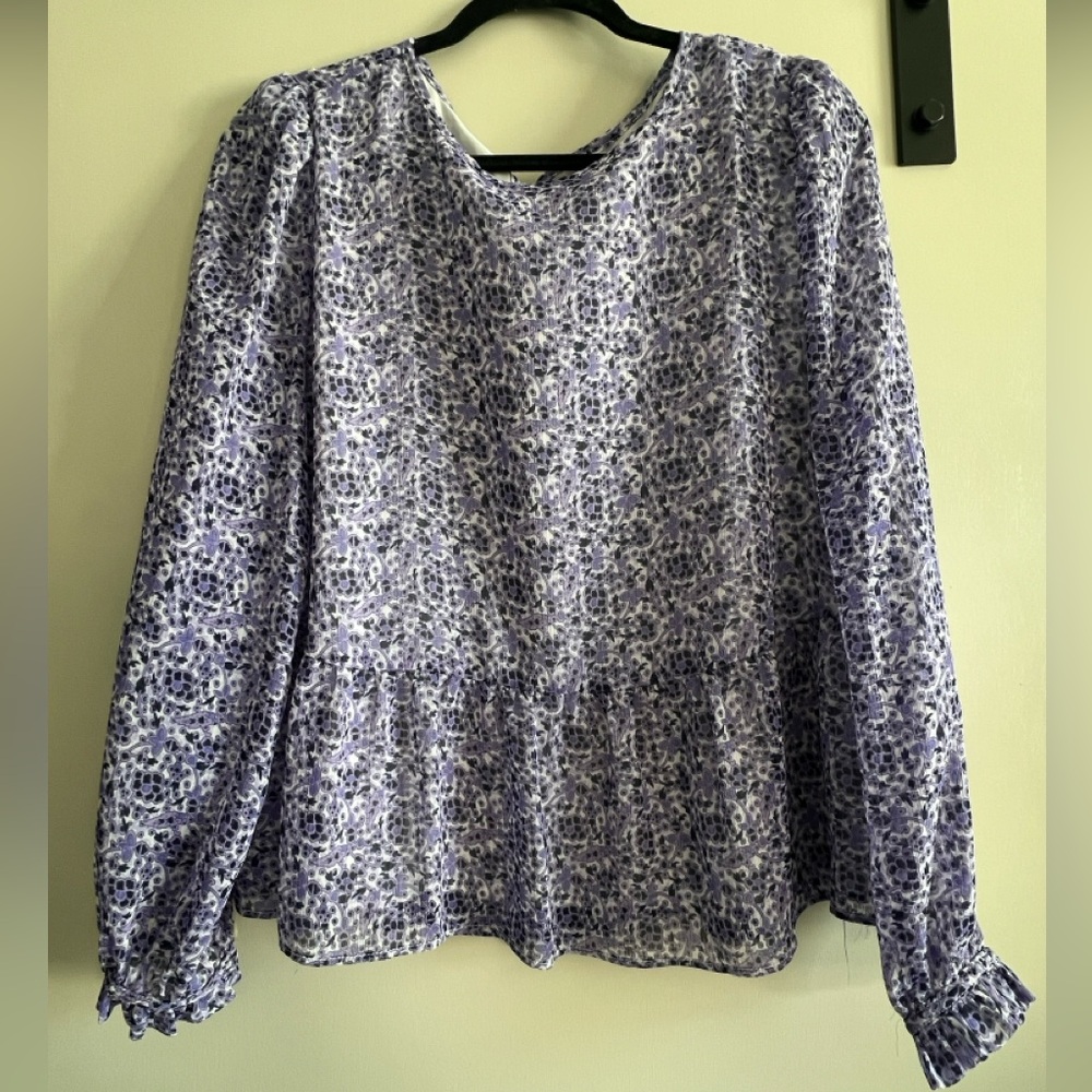 LOFT Purple Floral Women's Top
